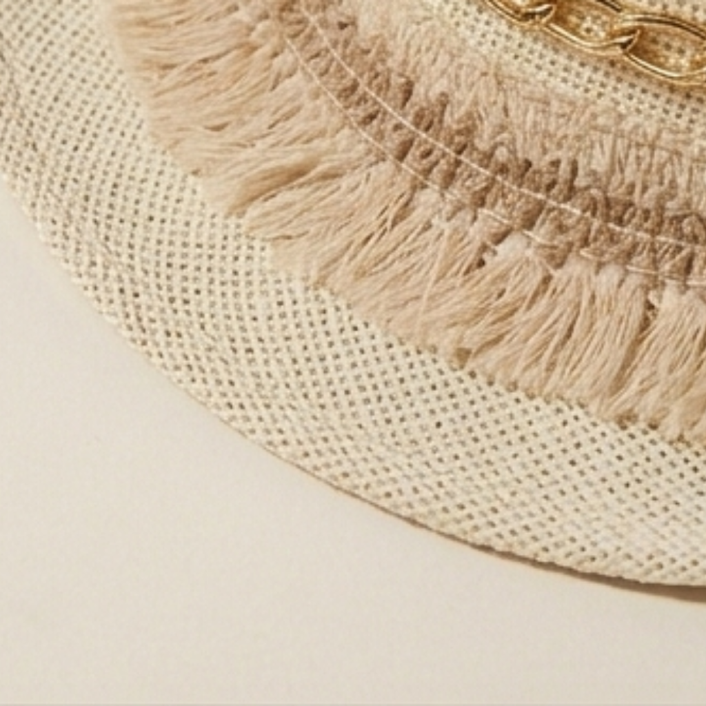 Solara Pearl & Chain Straw Hat