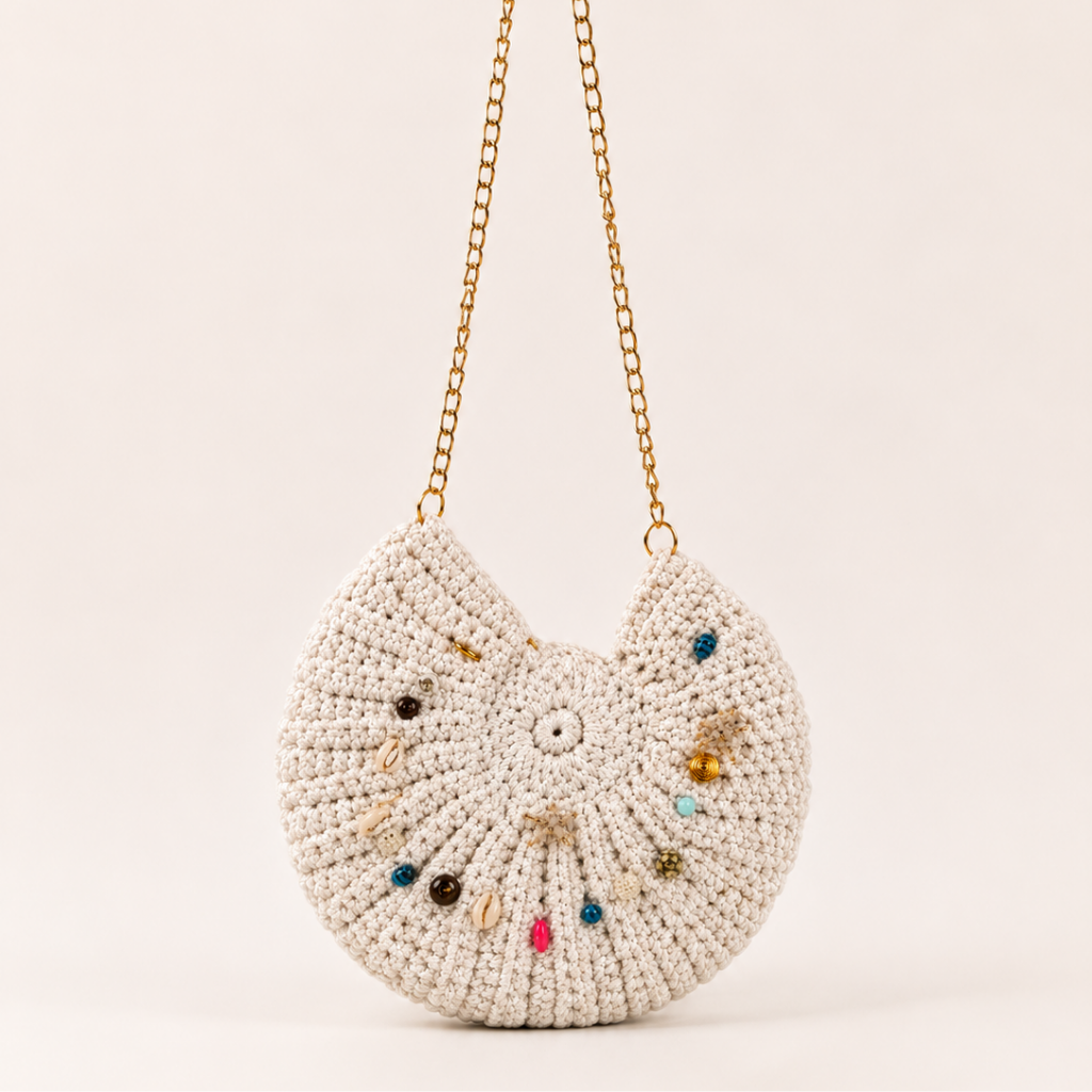Solara White Seashell Crochet