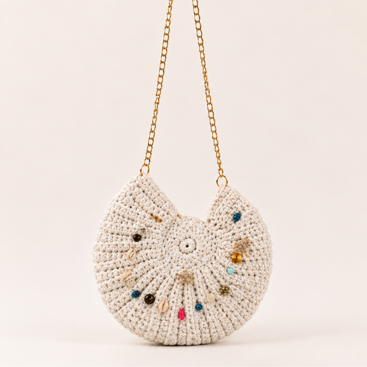 Solara White Seashell Crochet