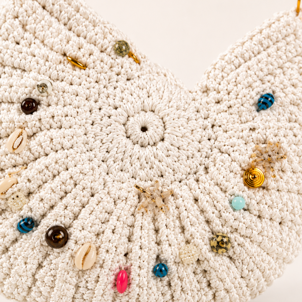 Solara White Seashell Crochet