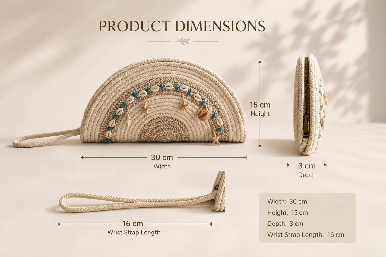 Azure Shell Clutch